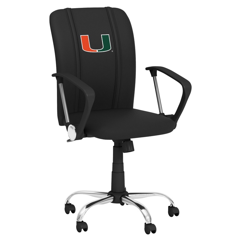 Curve Task Chair with Miami Hurricanes Logo