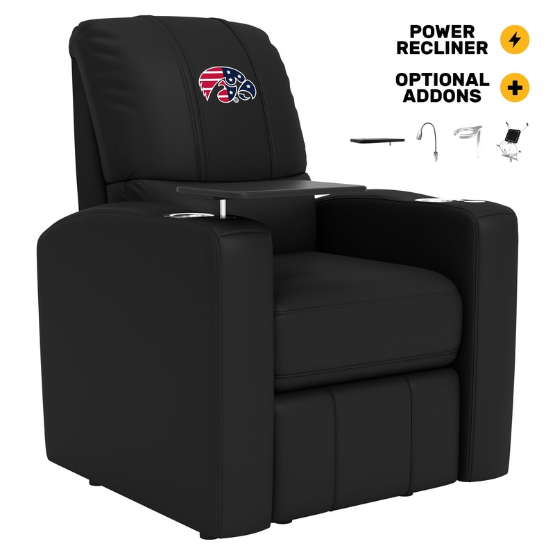 Stealth Power Plus Recliner with Iowa Hawkeyes Patriotic Primary Logo