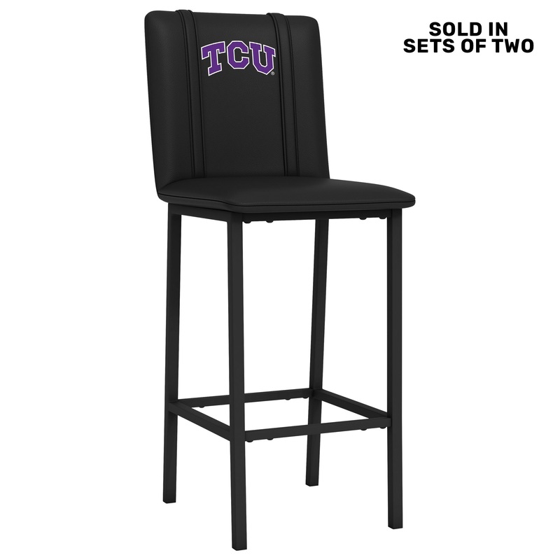 Bar Stool 500 with TCU Horned Frogs Primary Set of 2