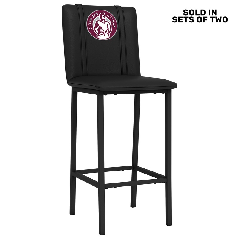 Bar Stool 500 with Texas A&M Aggies 12th Man Logo Set of 2