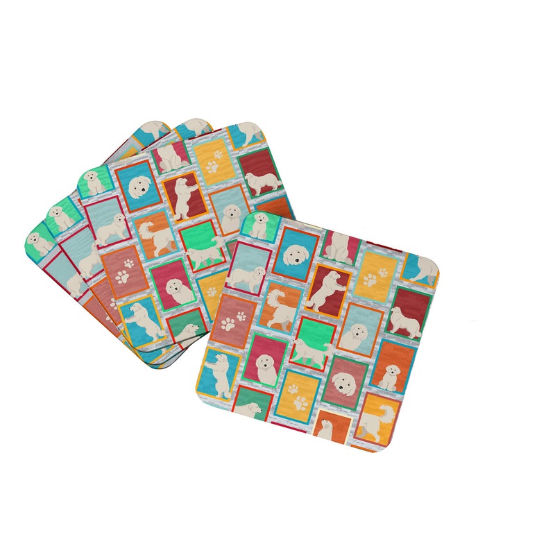 Lots of Great Pyrenees Foam Coaster