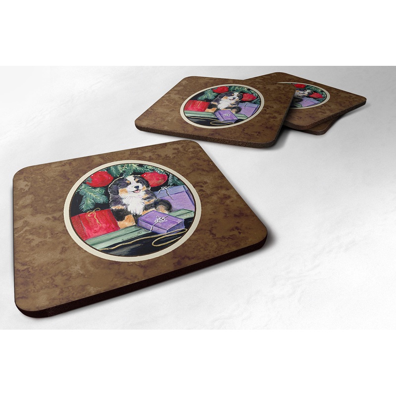 Bernese Mountain Dog Coasters - Set of 4 Lightweight Foam, Absorbent Drink Coasters