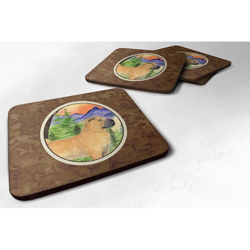 Shar Pei Coasters - Set of 4 Lightweight Foam, Absorbent Drink Coasters