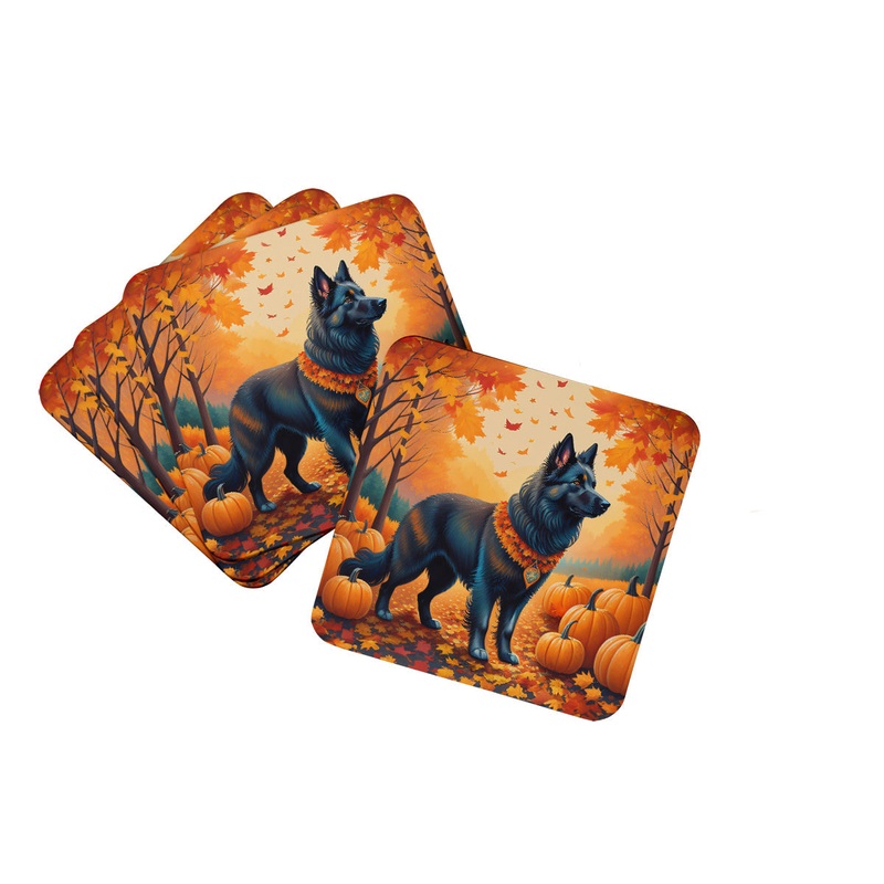Belgian Sheepdog Fall Foam Coaster
