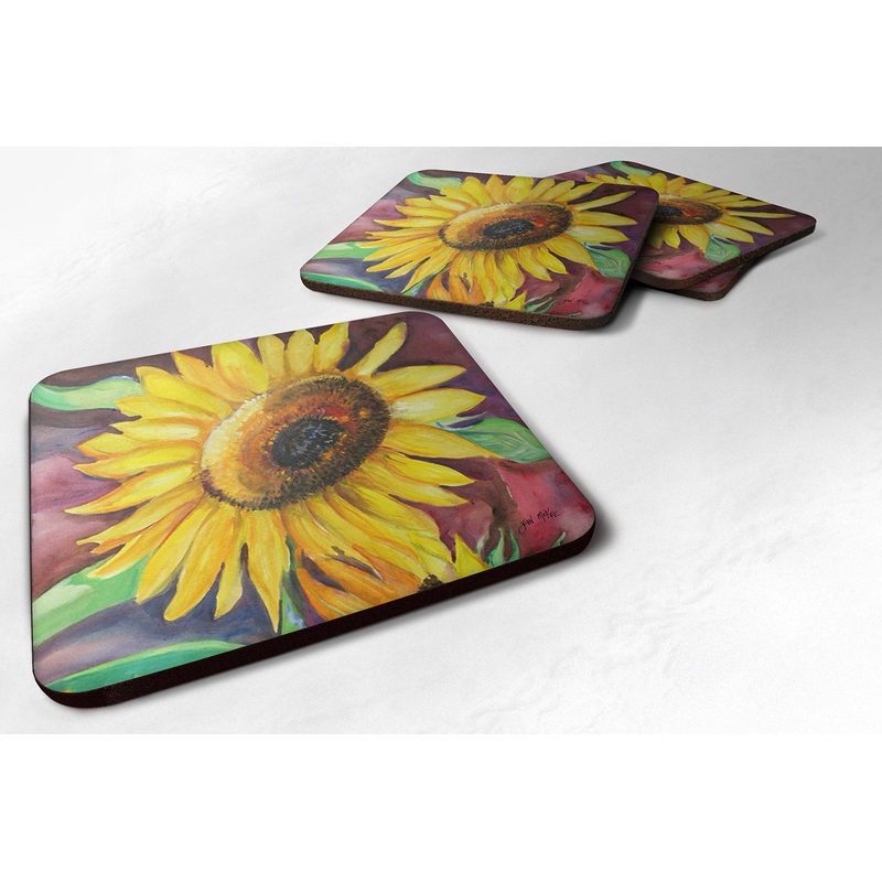 Sunflowers Coasters - Set of 4 Lightweight Foam, Absorbent Drink Coasters JMK1268FC
