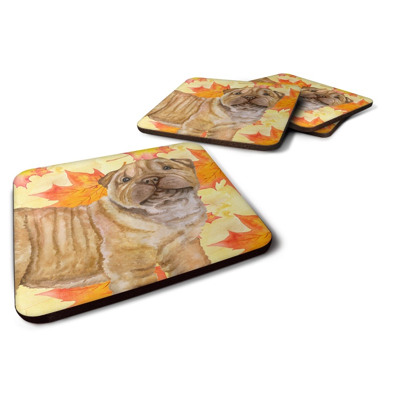 Shar Pei Puppy Fall Foam Coaster  BB9980FC