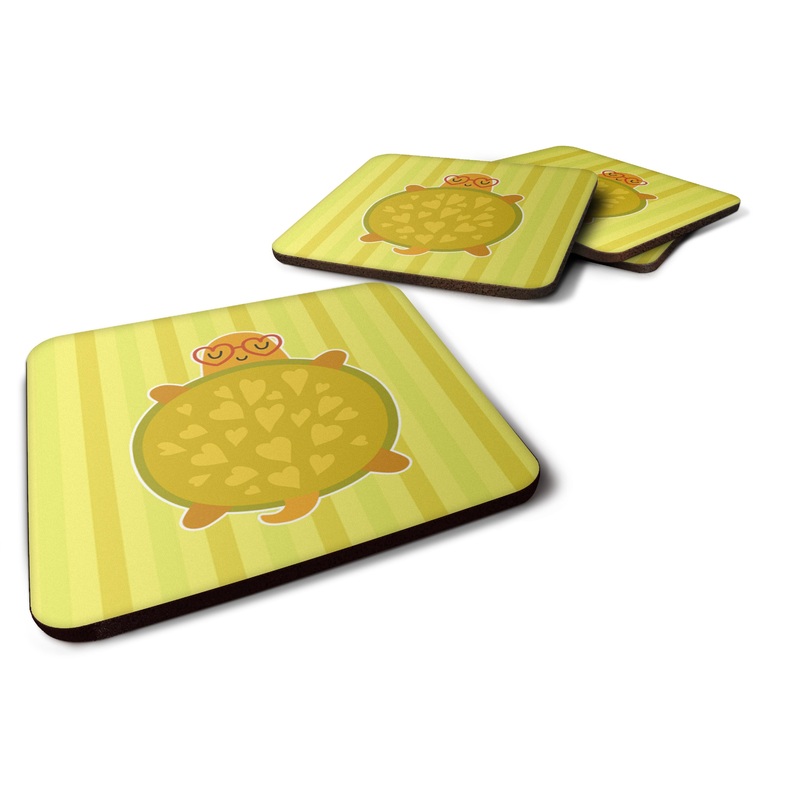 Turtle with Glasses Foam Coaster  BB6736FC