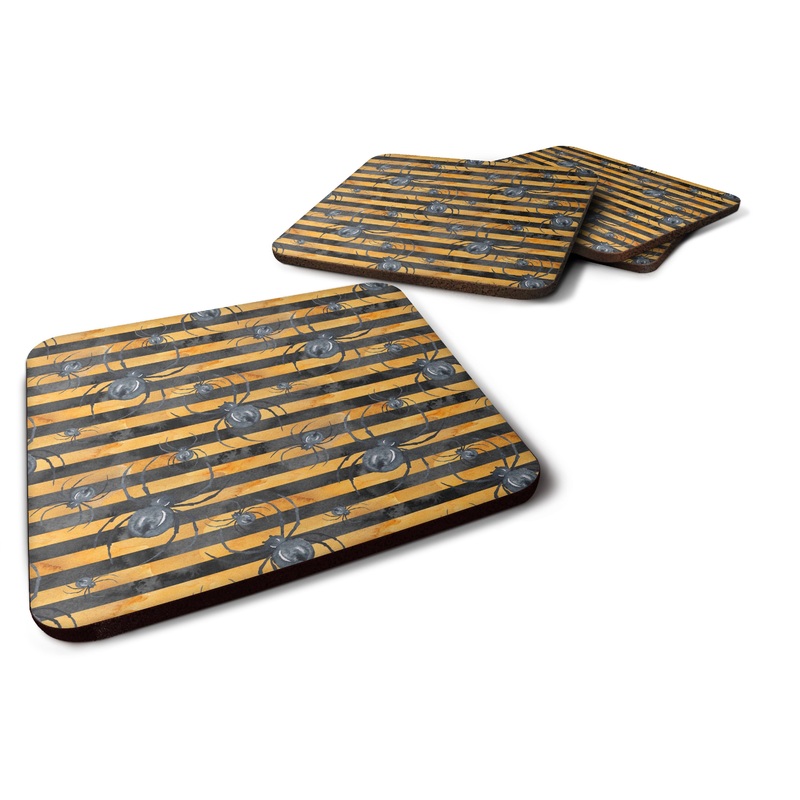 Watecolor Halloween Spiders Foam Coaster  BB7526FC