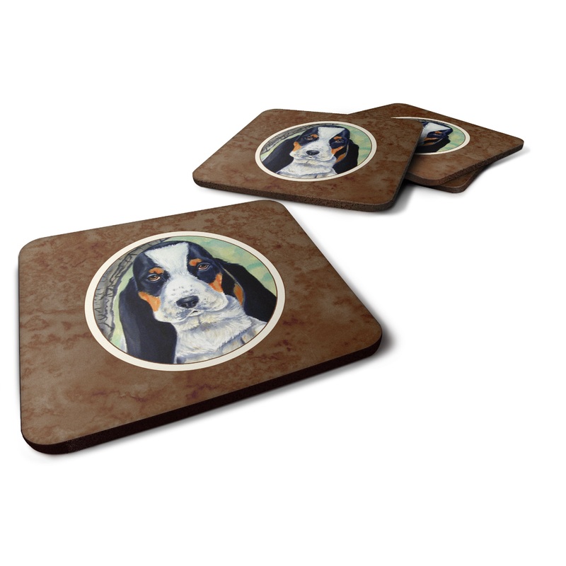 Basset Hound on the branch Foam Coaster  7002FC