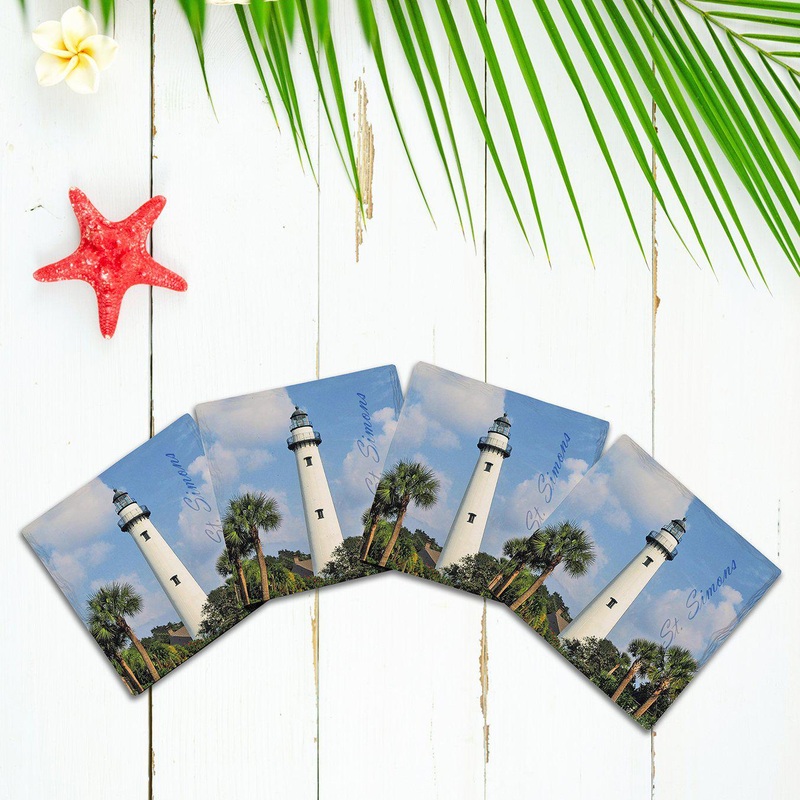 St. Simons Lighthouse, Georgia |Drink Coaster Set