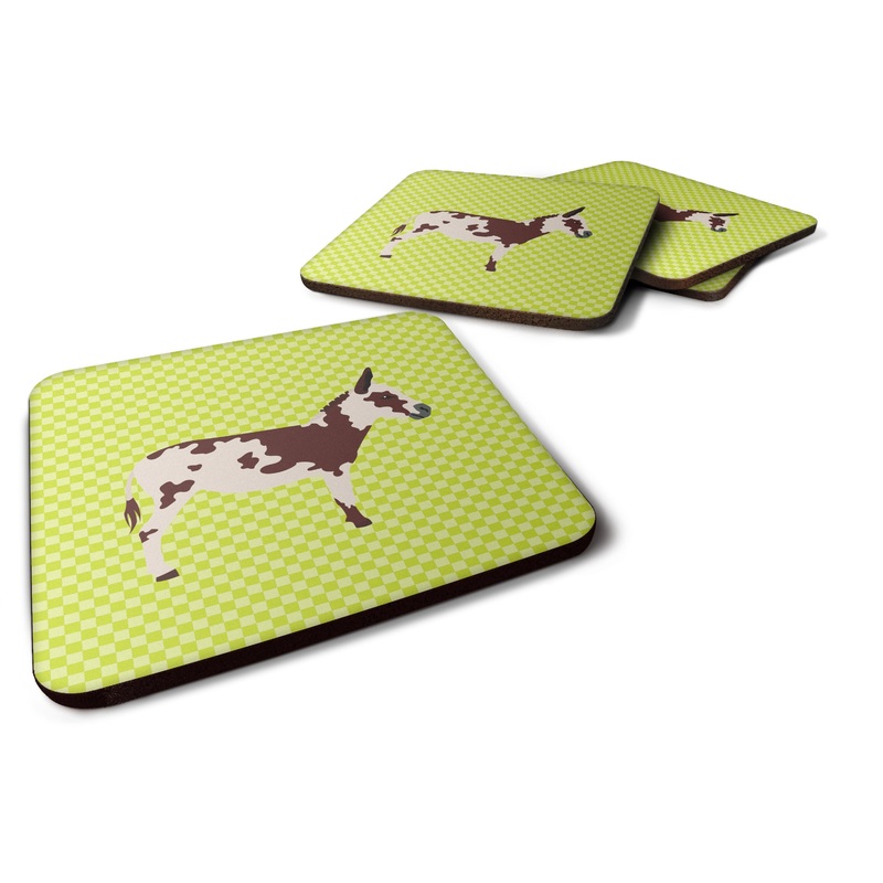 American Spotted Donkey Green Foam Coaster  BB7677FC