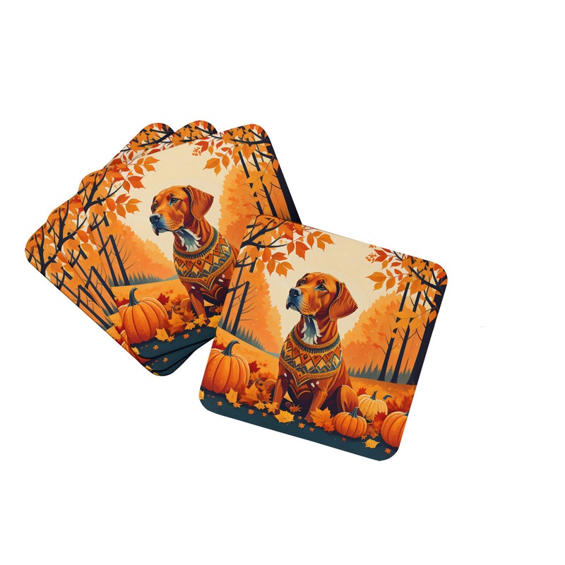 Vizsla Fall Foam Coaster