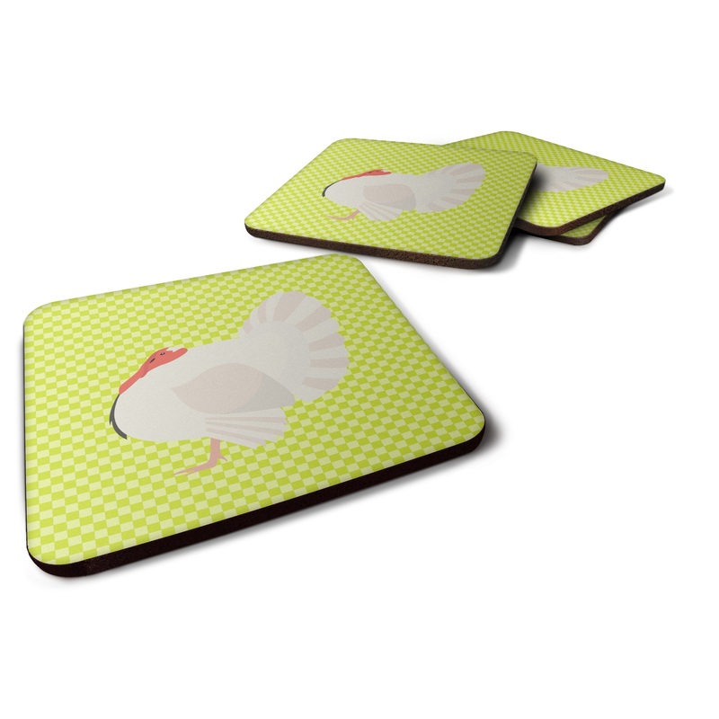 White Holland Turkey Green Foam Coaster  BB7809FC