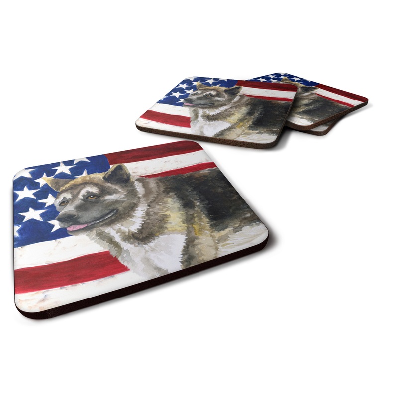 American Akita Patriotic Foam Coaster  BB9669FC