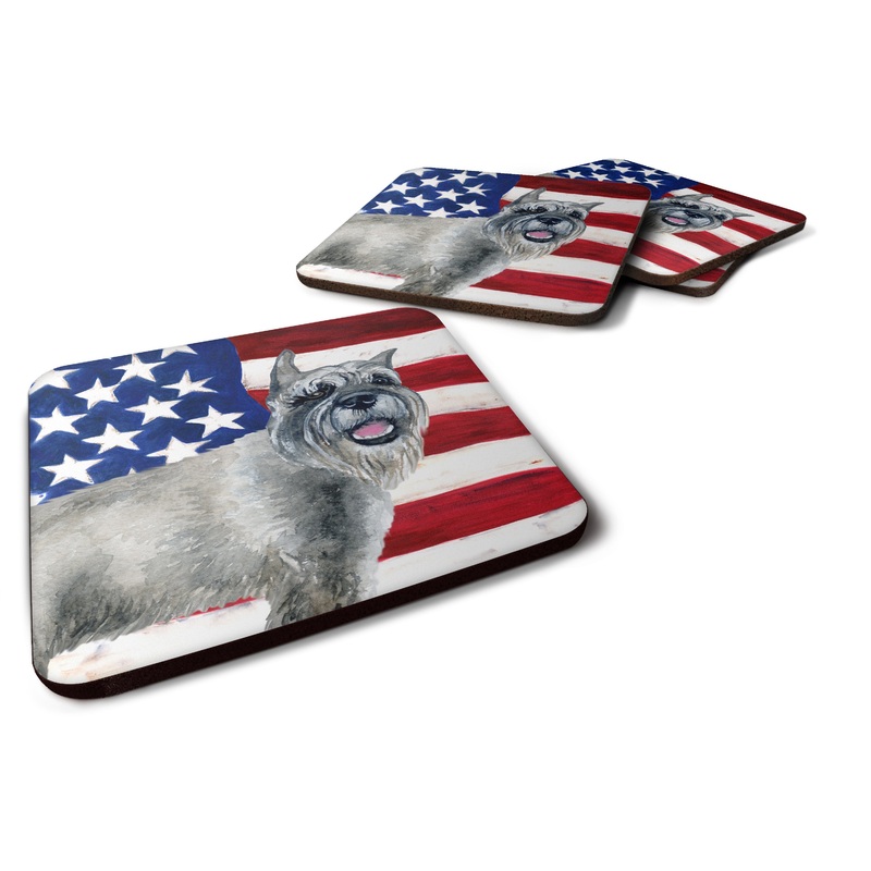 Schnauzer Patriotic Foam Coaster  BB9662FC