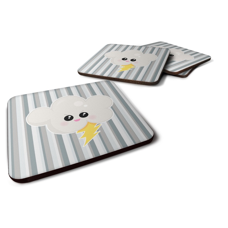 Weather Thuderstorm Face Foam Coaster  BB7148FC