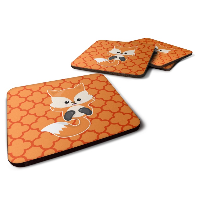 Baby Fox Quatrafoil Foam Coaster  BB7085FC