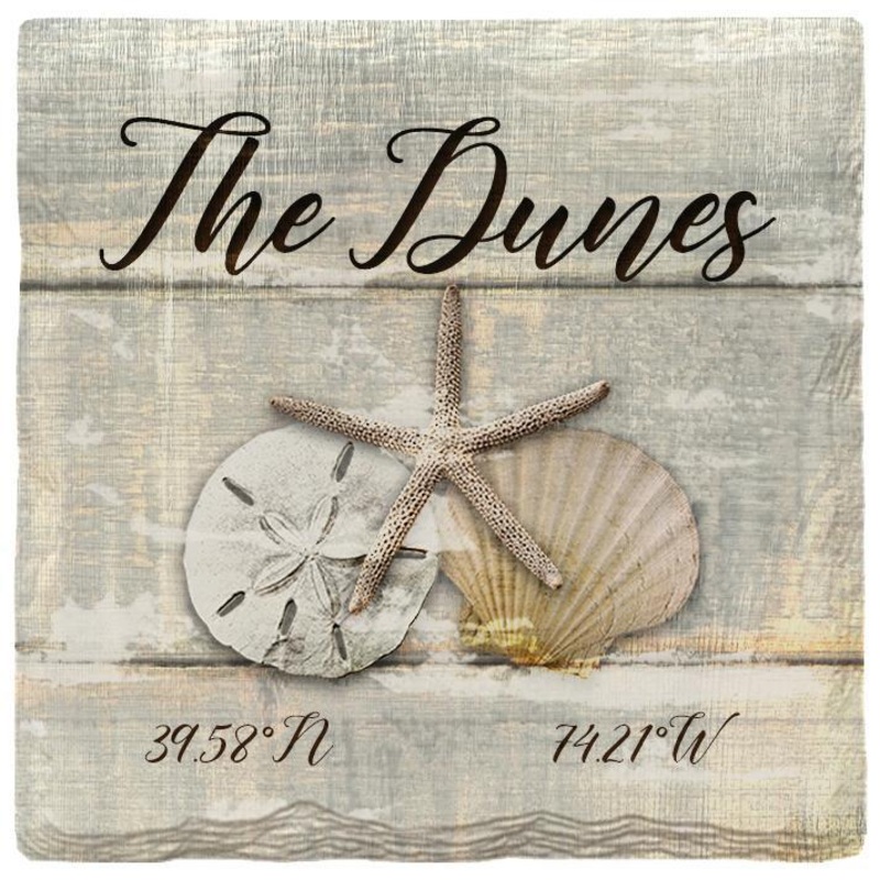 The Dunes Triple Shells Grey Coaster Set