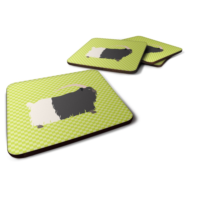 Welsh Black-Necked Goat Green Foam Coaster  BB7713FC