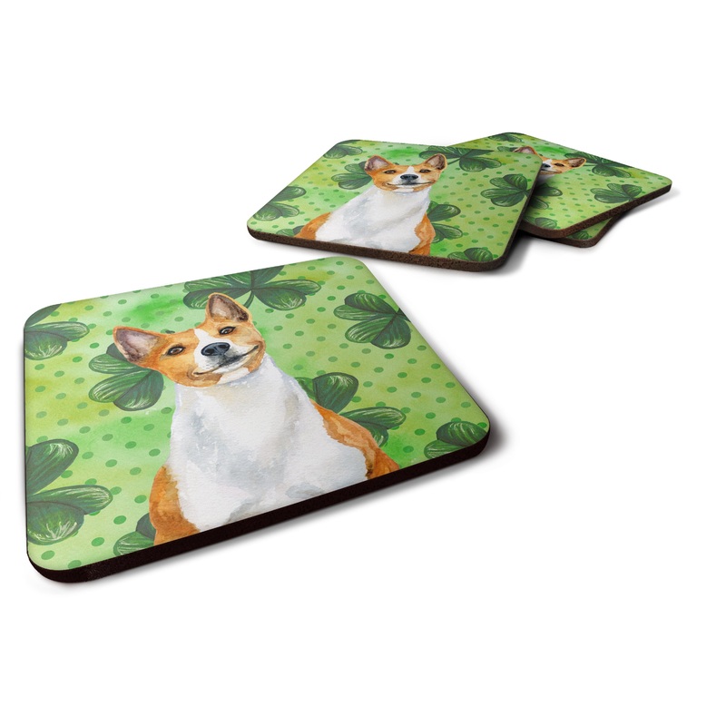 Basenji St Patrick's Foam Coaster  BB9866FC