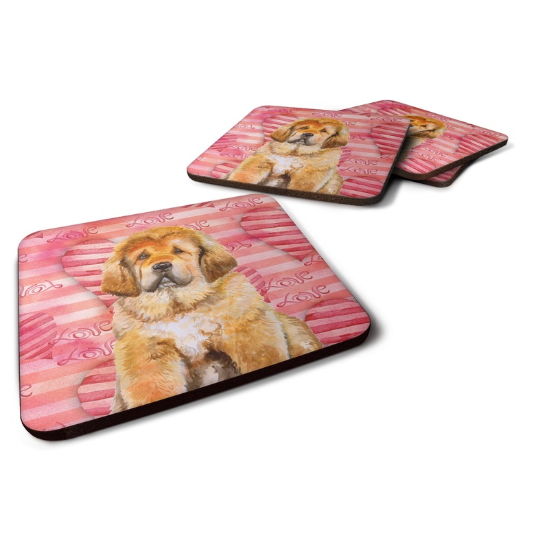 Tibetan Mastiff Love Foam Coaster  BB9808FC