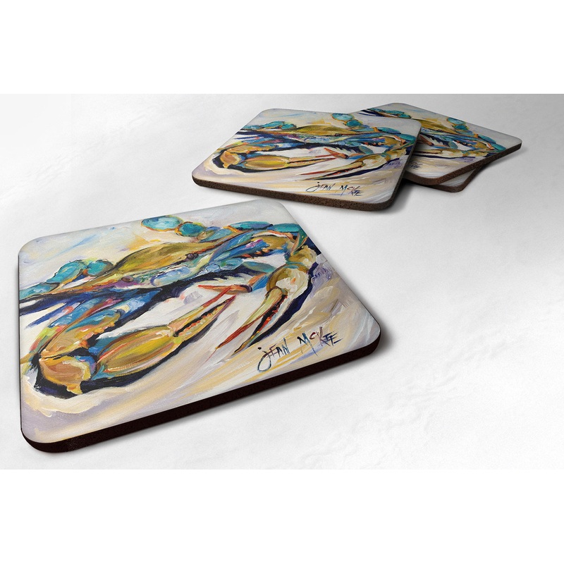 #20 Crab Coasters - Set of 4 Lightweight Foam, Absorbent Drink Coasters JMK1255FC