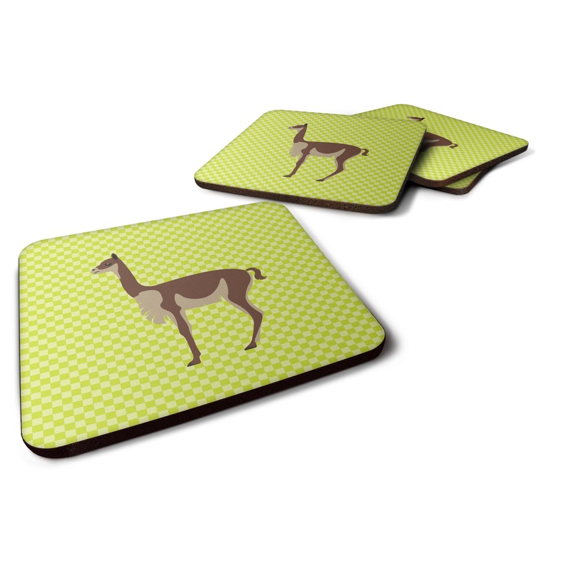 Vicugna or Vicuna Green Foam Coaster  BB7743FC