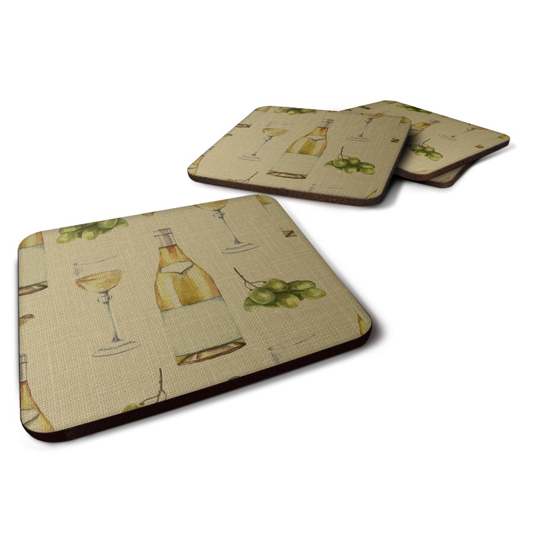 White Wine on Linen Foam Coaster  BB5194FC