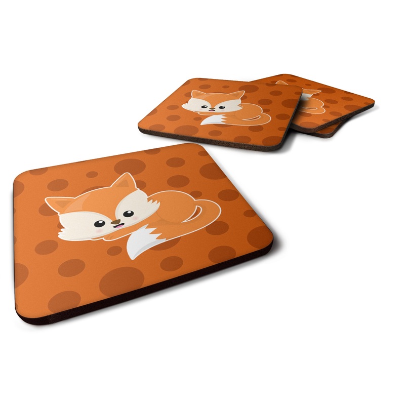 Baby Fox Polkadot Foam Coaster  BB7086FC
