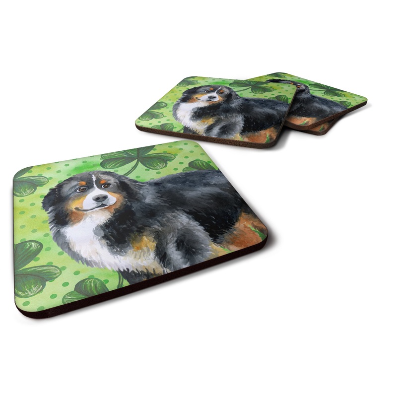Bernese Mountain Dog St Patrick's Foam Coaster  BB9819FC