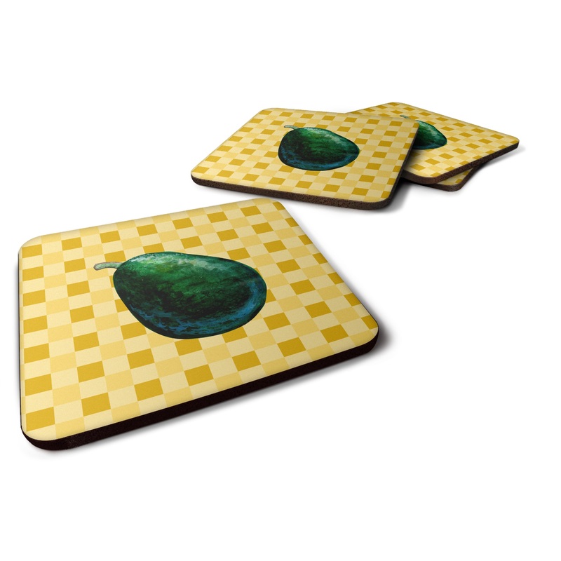 Whole Avacado on Basketweave Foam Coaster  BB7220FC