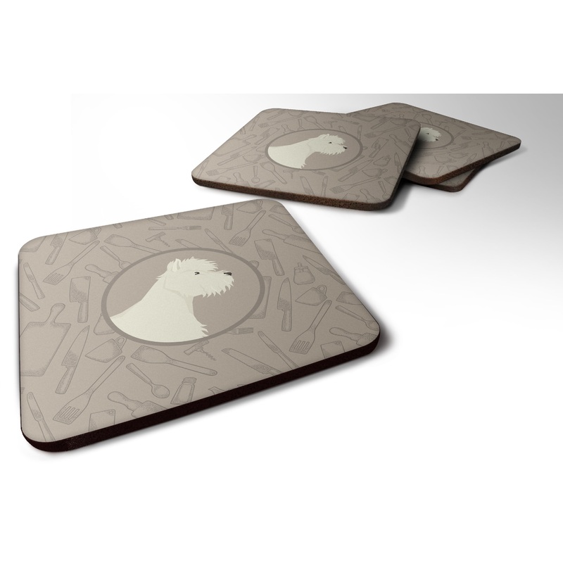 Westie In the Kitchen Foam Coaster  CK2216FC