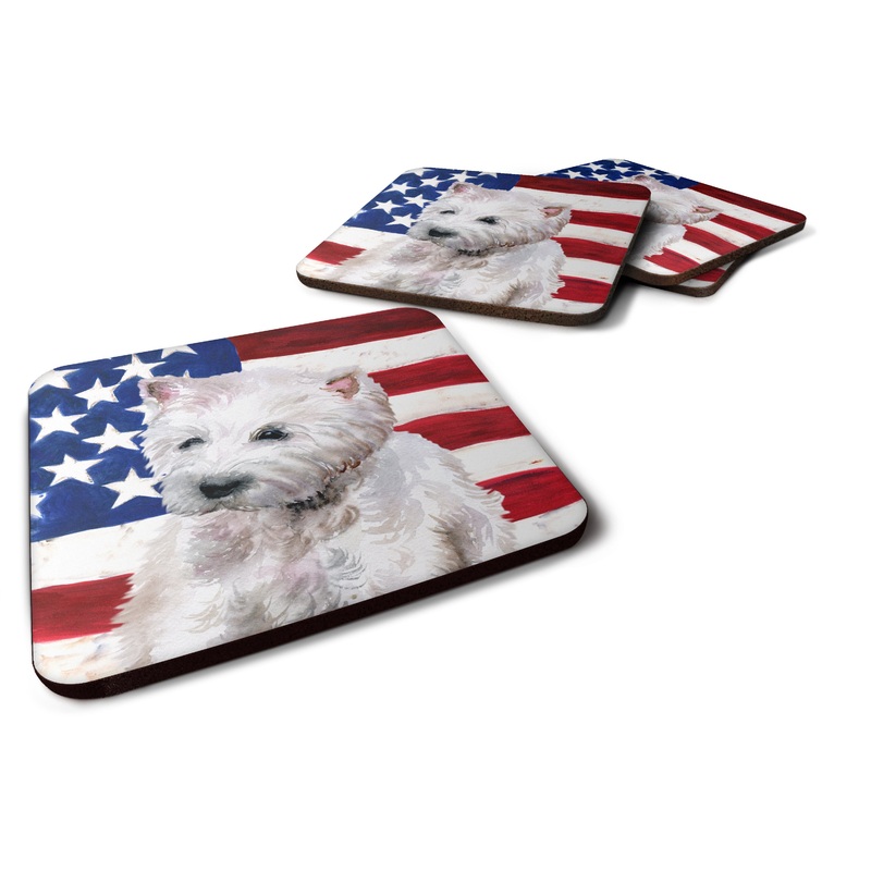 Westie Patriotic Foam Coaster  BB9701FC