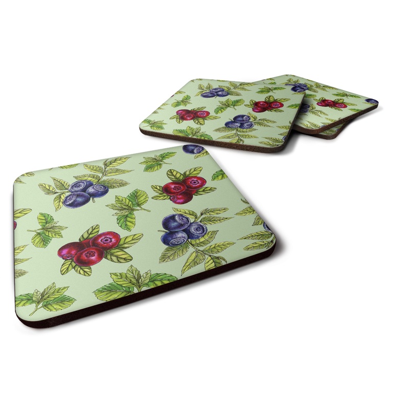 Berries in Green Foam Coaster  BB5208FC
