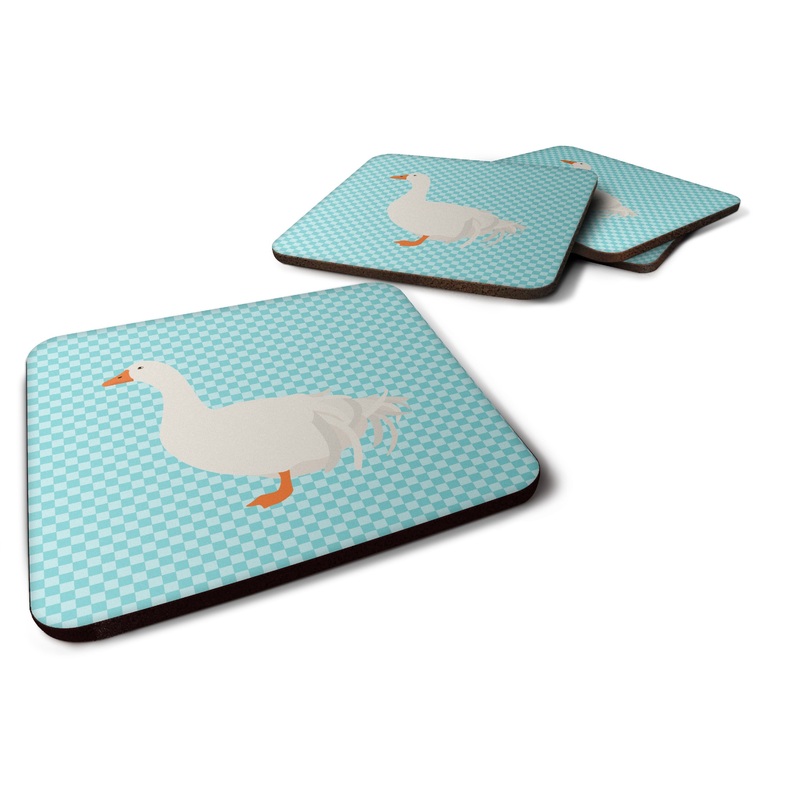 Sebastopol Goose Blue Check Foam Coaster  BB8076FC