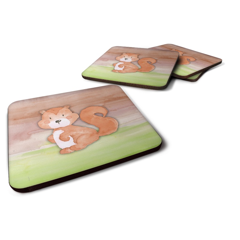 Squirrel Watercolor Foam Coaster  BB7439FC