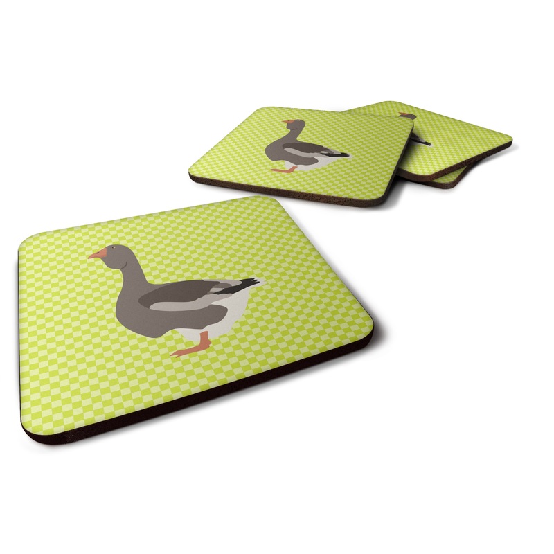 Toulouse Goose Green Foam Coaster  BB7723FC