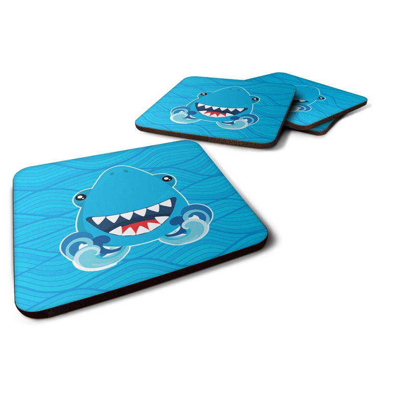 Shark Open Wide in Waves Foam Coaster  BB6947FC