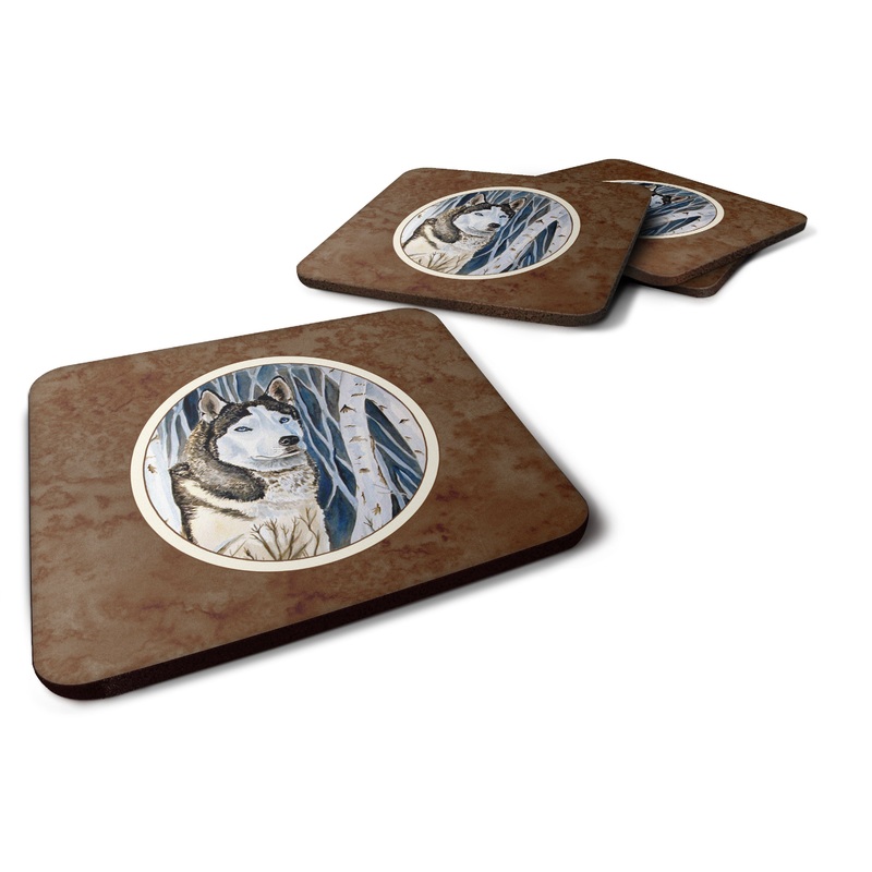Siberian Husky Foam Coaster  7137FC