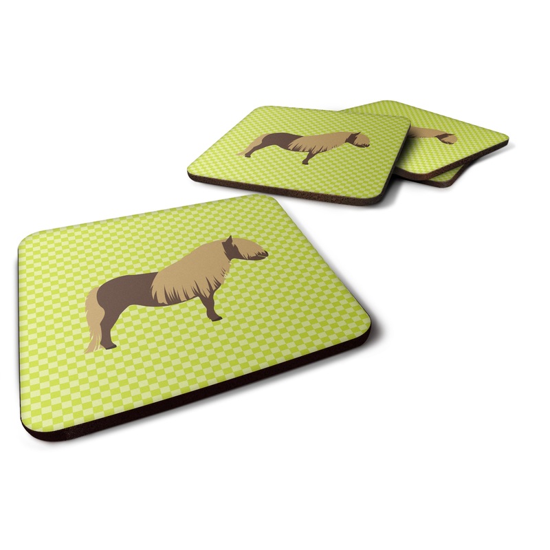 Shetland Pony Horse Green Foam Coaster  BB7740FC