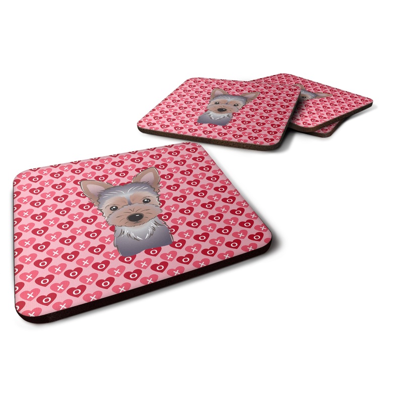 Yorkie Puppy Hearts Foam Coaster  BB5302FC