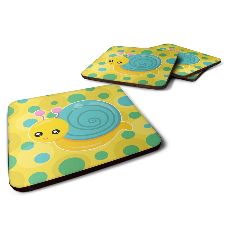 Snail on Polkadots Foam Coaster  BB7104FC