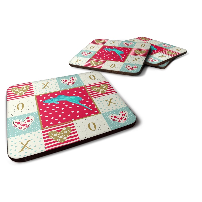 Sword Tail Guppy Love Coasters - Set of 4 Lightweight Foam, Absorbent Drink Coasters  CK5498FC