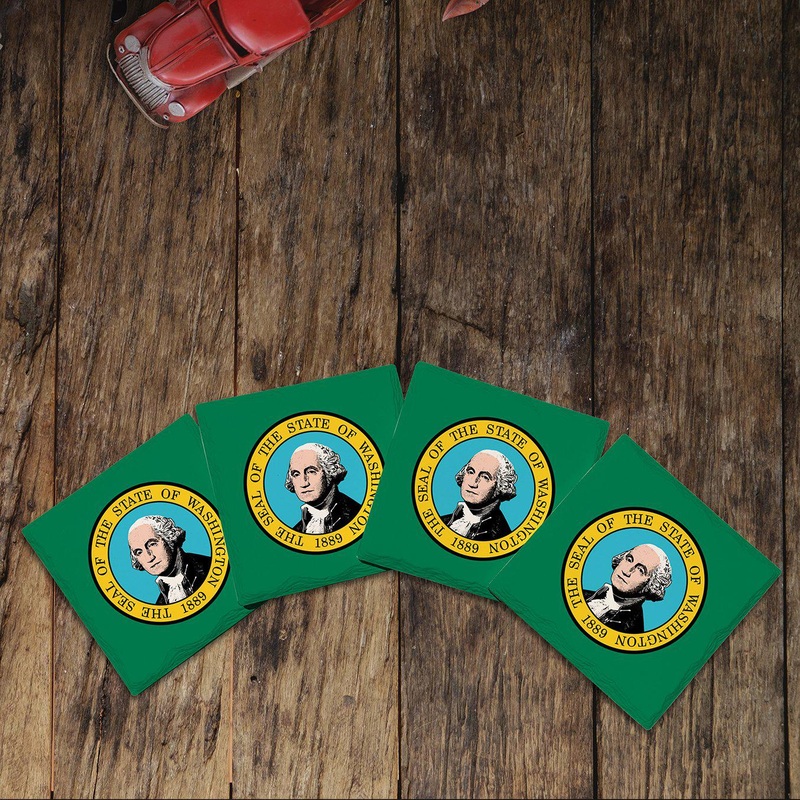Washington State Flag | Drink Coaster Set