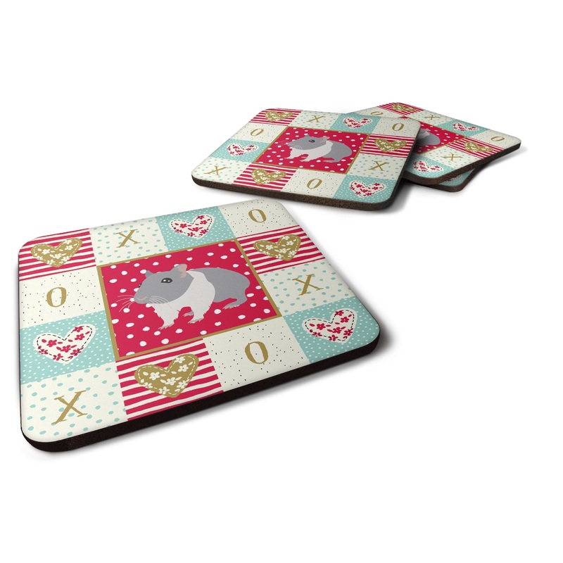 South African Hamster Love Coasters - Set of 4 Lightweight Foam, Absorbent Drink Coasters  CK5442FC