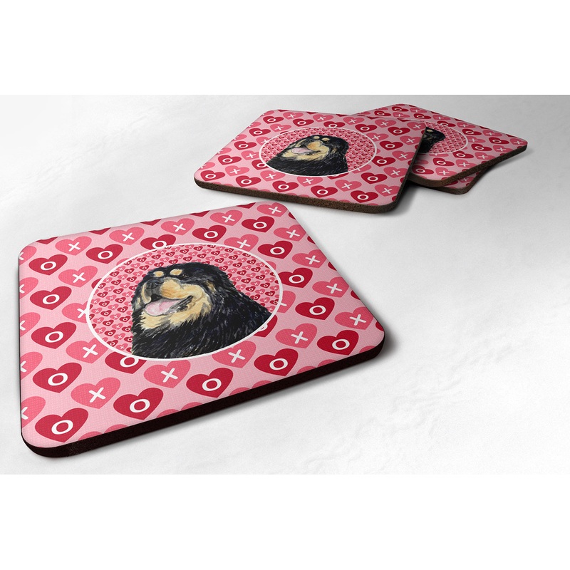 Tibetan Mastiff  Coasters - Set of 4 Lightweight Foam, Absorbent Drink Coasters