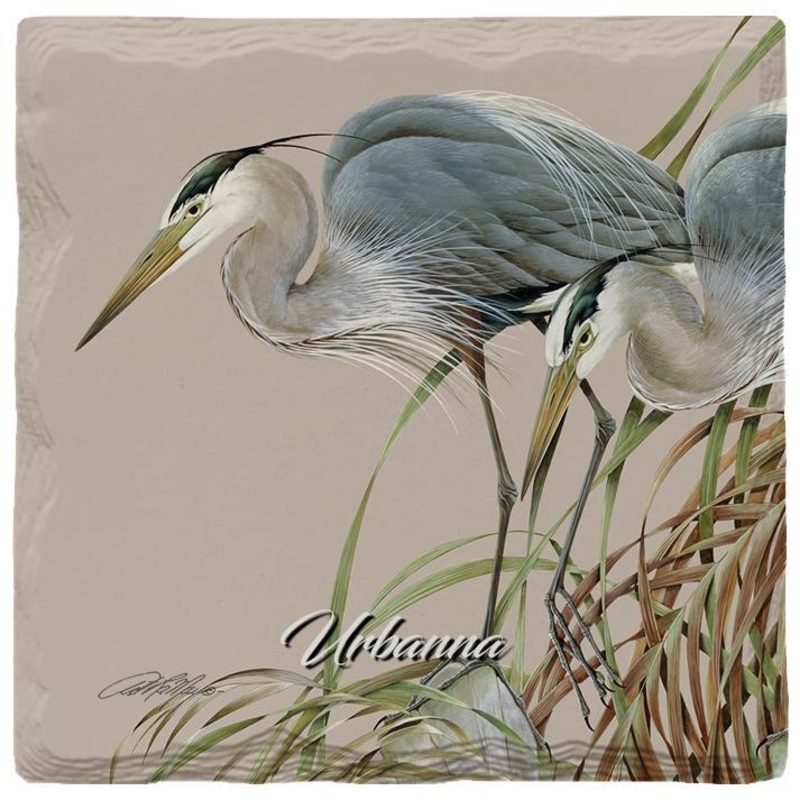 Urbanna Art Lamay Heron Coaster Set