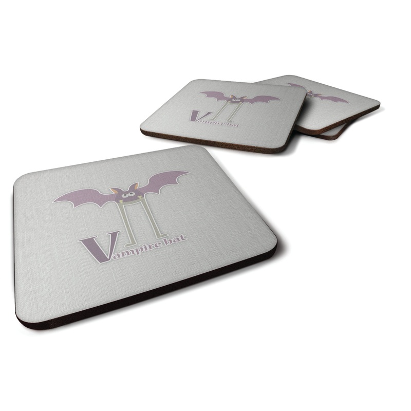 Alphabet V for Vampire Bat Foam Coaster  BB5747FC