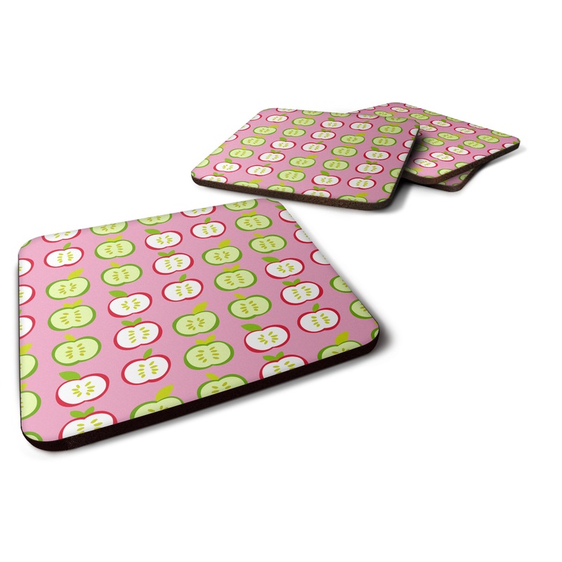 Apples on Pink Foam Coaster  BB5141FC