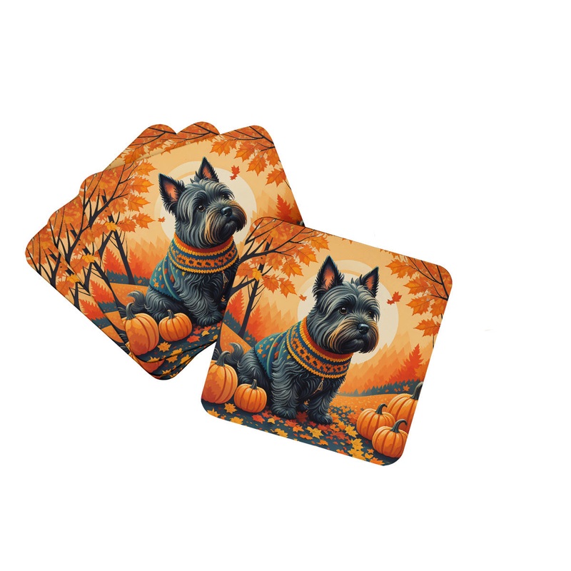 Scottish Terrier Fall Foam Coaster